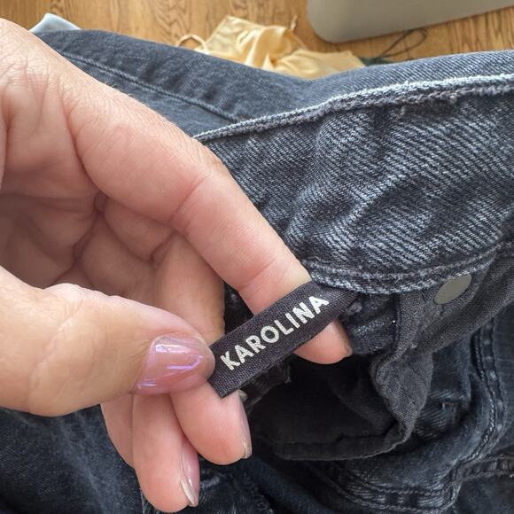 GRLFRND Karolina Black Button Fly Jeans Size 25 - Picture 8 of 8